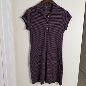 Renwick Golf 100% Pima Cotton Striped Polo Dress Size Small
